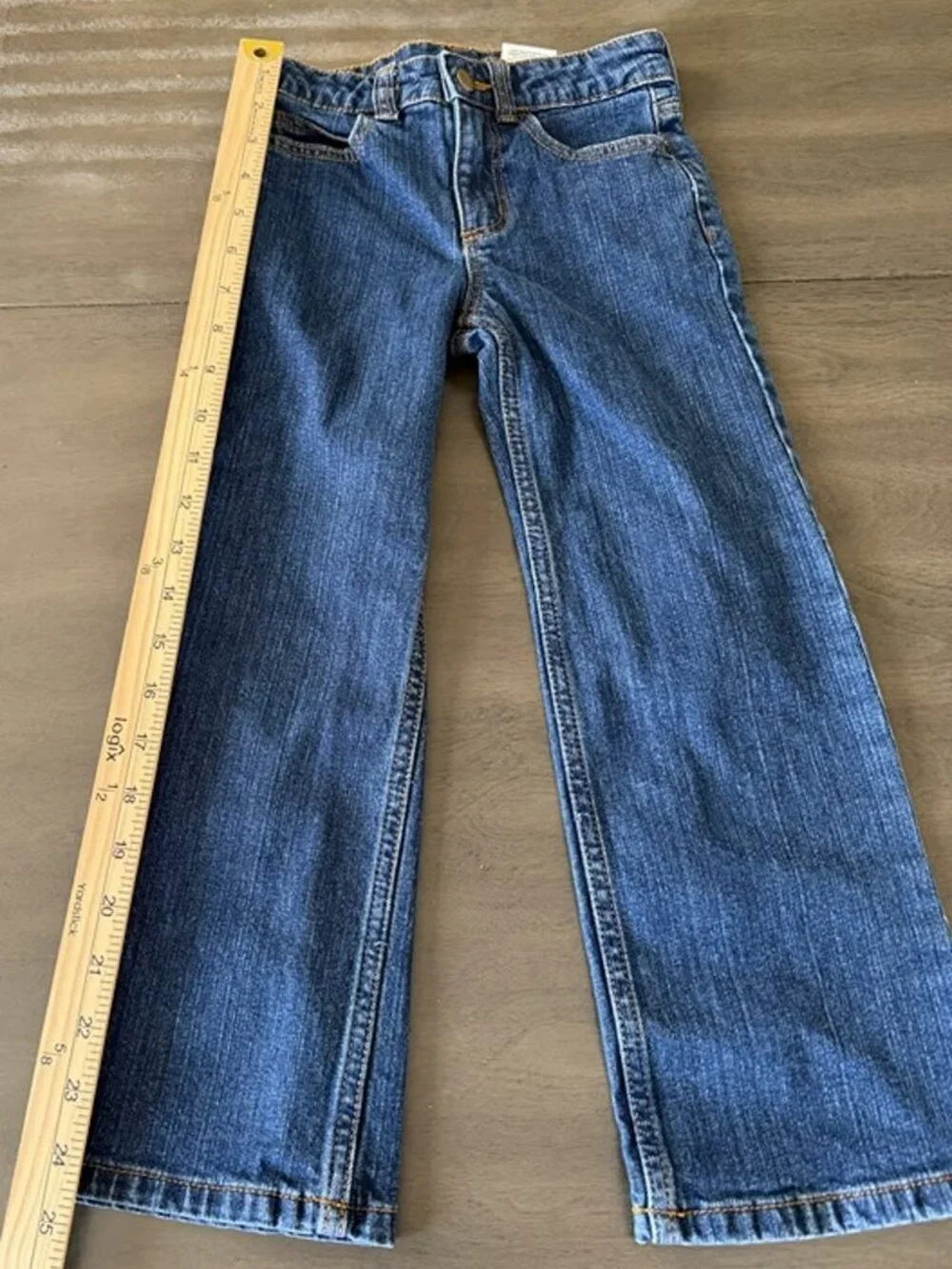 Carhartt Girls Size 5 Adjustable Waist Medium Wash Boot Cut Jeans